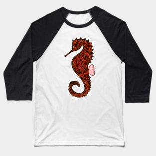 Seahorse (orange) Baseball T-Shirt